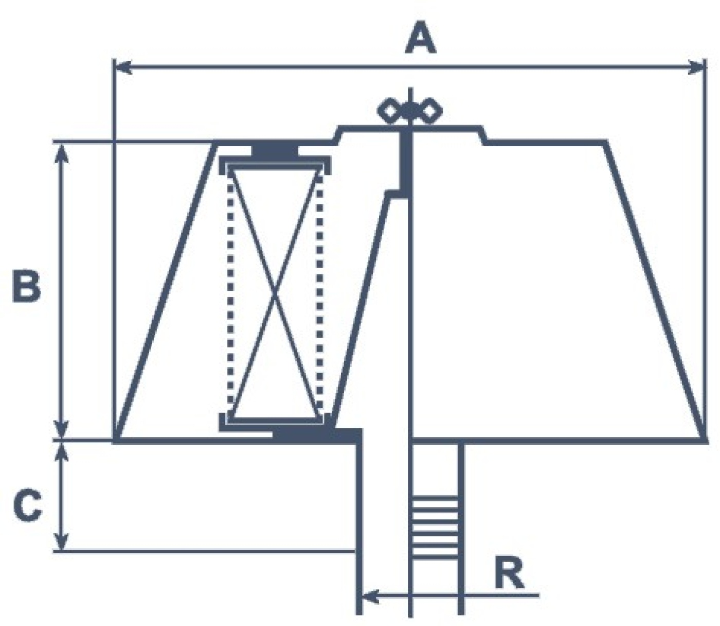 Technical drawing Air Filters Compression Technical drawing Air Filters Compression